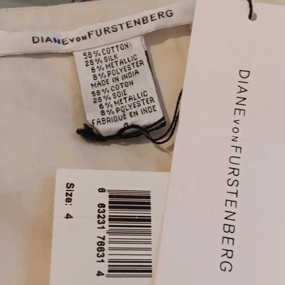 NWT Diane Von Furstenberg Cream Backless Dress